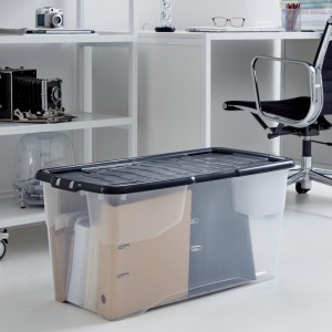Strata Curve Plastic Storage Box & Lid Size 6 (80 Litre)